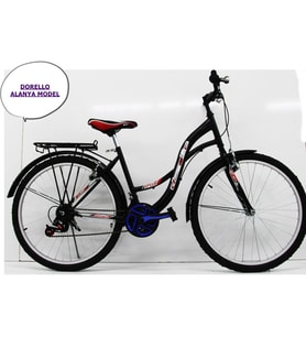 Dorello Alanya Model Dorello Bisiklet 2610 Model 26 Jant Bisiklet Şehir Alanya Model Siyah Bisiklet