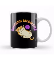 Funny Dungeon Meowster Fantasy Gaming Pun Kupa Bardak Porselen