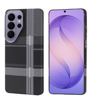 Lexroo Galaxy S26 Ultra Kılıf M-safe Şarj Özellikli Karbon Fiber Görünümlü Nekst Kılıf - Siyah-Gri