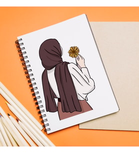 Tesettürlü Kız Karakter Tasarımlı Defter