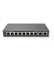 Ruijie-Reyee RG-ES110D-P 8 Port Poe+ 10-100 Mbps 2 Port 10-100-1000 Mbps Uplink Switch Çelik Kasa