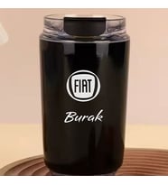 Kişiye Özel Retro Stil 240ml Vakumlu Isı Korumalı Araç Baskılı Termos Kupa (Siyah)