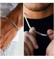 İtalyan Zincir ve Bileklik Seti , Gümüş Erkek İtalyan Bileklik ve Kolye Seti , Sevgiliye/Kocaya Hediye