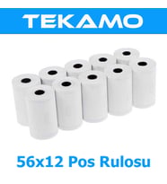 Termal Pos Yazarkasa Rulosu 56x12 10 Adet 1 Paket
