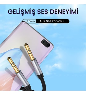 Lexroo Hi-Fi TRS 3.5mm Aux Ses Kablosu 10 Metre