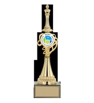 ODAK KUPA - Figürlü Kupalar - Satranç Figürlü Kupalar FG-034 A - 35 cm