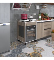 Kenzlife ankastre modülü kabini tilkowski3 crd 85*60*56 fırın ocak dolabı ayarlı ayaklı üstü kapalı (Karışık)