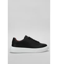 Lufian Tommy Siyah Beyaz Erkek Deri Sneaker