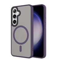 Galaxy S24 Kılıf Sert PC Arka Yüzey Wireless Şarj Özellikli Zore Flet M-safe Kapak