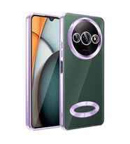 Xiaomi Redmi A3 4G 2024 Uyumlu Kılıf Silikon Kamera Korumalı Renkli Şeritli Logo Gösteren Zore Omega Kapak