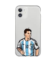 Iphone 11 Uyumlu Lionel Messi Desenli Şeffaf Telefon Kılıfı