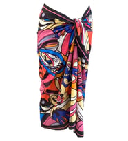 Kısa Pareo - Pembe Göz Model 150x50 Cm