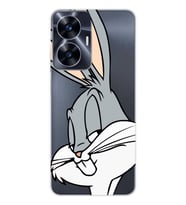 Realme C55 Uyumlu Bugs Bunny Desenli Şeffaf Telefon Kılıfı