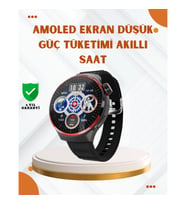 Mey İthalat® AMOLED Ekranlı Akıllı Saat Bluetooth Arama ve NFC Destekli