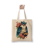 Baykuş Hayvan Owl Colour Drawing Çizim Beyaz Bez Çanta Uzun Saplı Alışveriş Çantası Plaj Çantası