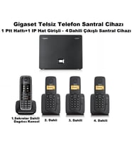Gigaset C530 IP 4 Dahili Dect Telsiz Kablosuz Telefon Santrali (Siyah)