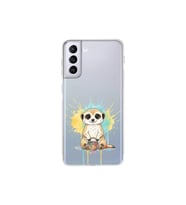 Samsung Galaxy S21 Plus ile Uyumlu Splash Mirket Tasarımlı Şeffaf Silikon Kılıf