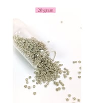 Dökme Cam Kum Boncuk (8/0) 3 mm - 20 Gram - Parlak Gümüş - BNC147