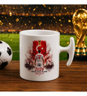 BK Gift Kişiye Özel Türkiye Taraftar Temalı 2026 Dünya Kupası Tasarımlı Hammer Kupa Bardak -3, Tek Yürek Milli Takım Ruhu