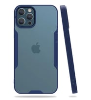 Newface Apple iPhone 12 Pro Max Kılıf Platin Silikon - Lacivert