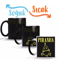 Piranha Pirana Pıranha Sihirli Kupa Bardak Porselen