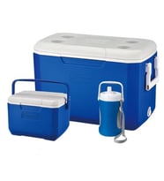Soğutucu Buzluk Set - Coleman - 3-Piece Cooler Combo 48 QT - 45.4 lt - Mavi