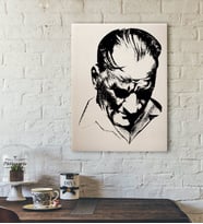 BK Home Karakalem Atatürk Tasarımlı Kanvas Tablo-5