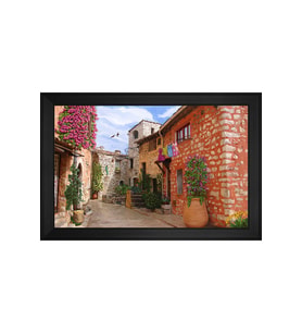 Manzara Temalı Kanvas Tablo 50 x 70 cm Siyah Çerçeve