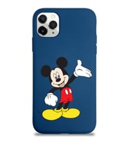 Apple iPhone 11 Pro Uyumlu Lansman Kılıf Mickey Mouse Tasarımlı Altı Kapalı İçi Kadife Kaplı  Kapak (Şeffaf)