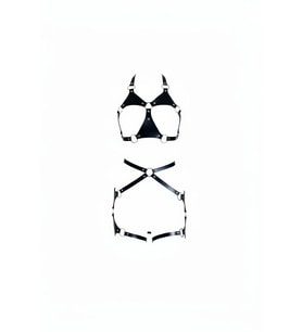 Mulvxbrf Brf02 Siyah Harness Takım O Halka Detaylı Vücut Aksesuarı - Brf1272 (Mulvix)