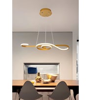 Modern Gold LED Sarkıt Avize, Şık ve Parlak Salon, Mutfak ve Oturma Odası Aydınlatması