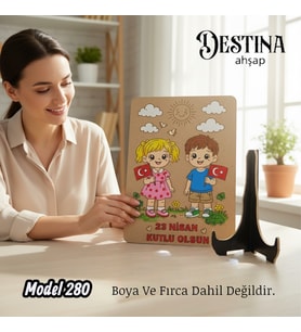 Destina  Ahşap Mandala Boyama Seti- Ekonomik Seri- Eko Model 280