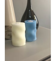 2 li Dalgalı Model Dekoratif Mum
