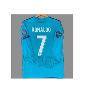 Cristiano R,o,n,a,l,d,o, 2017-18 Şampiyonlar Ligi Uzun Kollu Deplasman Forması0098262655511