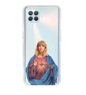 Oppo Reno 4 Lite Uyumlu Taylor Swift Desenli Şeffaf Telefon Kılıfı