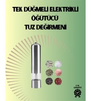 Pilli Otomatik Baharat Değirmeni Gıda Sınıfı Çelik Sessiz Öğütücü Alet