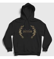 Presmono Unisex Beyaz Dietitian Sağlık Hediye Diyetisyen Kapüşonlu Sweatshirt 521053tt (Siyah)