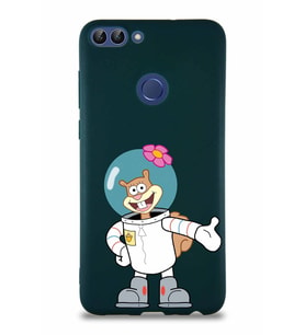 Huawei P Smart Soft Premier Kapak Sandy Tasarımlı Silikon Kılıf - Yeşil (Şeffaf)