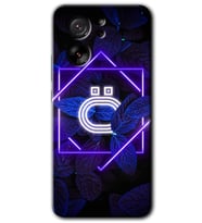 Xiaomi Mi 13T Pro Kılıf HD Desen Baskılı Arka Kapak - Dark Neon Yaprak Ö Harfi
