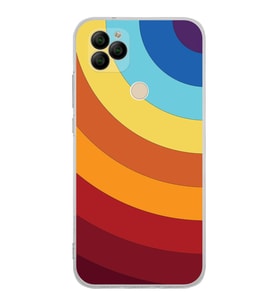 PrintiFy General Mobile GM 22 Uyumlu Kamera Korumalı Renk Cümbüşü A Tasarımlı Şeffaf  Kılıf