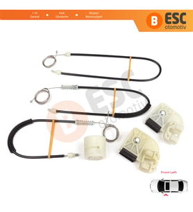 VW Transporter T5 T6 Caravelle Multivan 2003-2024 7H0837753 İçin Ön Sol Kapı Cam Kriko Tamir Seti