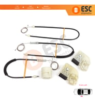 VW Transporter T5 T6 Caravelle Multivan 2003-2024 7H0837753 İçin Ön Sol Kapı Cam Kriko Tamir Seti