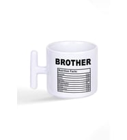 Brother Nutrition Facts Erkek Kardeş Doğum Günü Hediye Baskılı T Kulplu Latte Fincan Kupa Bardak