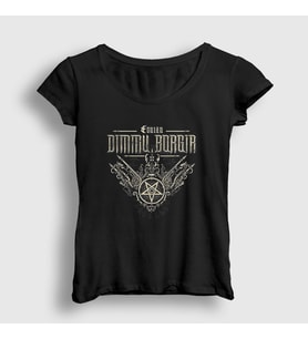 Presmono Kadın Siyah Eonian Dimmu Borgir T-Shirt 142087tt