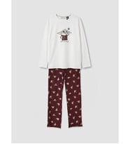 LCW Young Kahverengi The Mandalorian Baskılı Kadın Pijama Takım