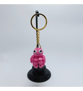 Ahtapot Pembe - Eklemli Anahtarlık