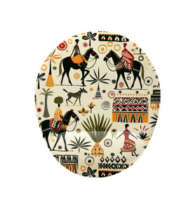 Afrika Tasarım Bilek DestekliKaymaz Buruşmaz Kırılmaz Mouse Pad