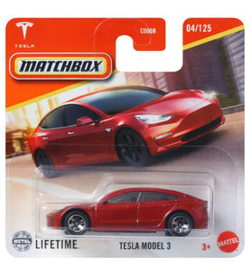 Matchbox -Tesla Model 3 - Kırmızı (1/64) 2025 Üretim