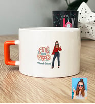 Kişiye Özel Karikatürlü Cute But Pisces Balık Burcu Lüks Fincan Doğum Günü Hediyesi