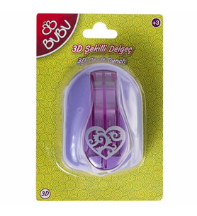 BU-BU 3D ŞEKİLLİ DELGEÇ KALP KOD:BUBU-DE0019